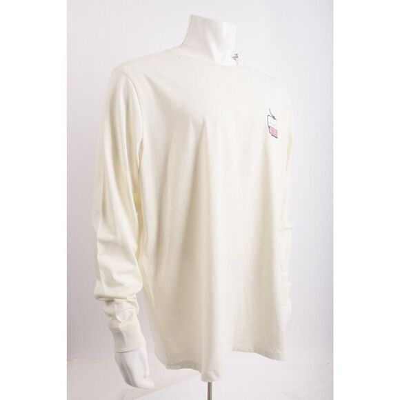 Vineyard Vines Mens T-Shirt Ski Lift Winter Martha's Vineyard XXL White L/S NWT - Picture 3 of 6